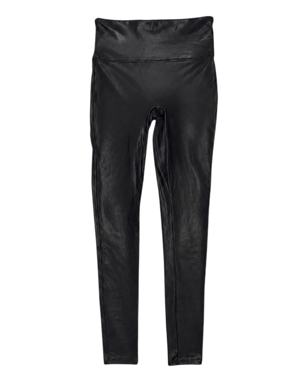 SPANX Black Coated Faux Leather High Rise Leggings Women’s Medium